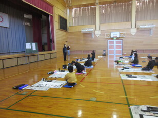 校内書き初め大会